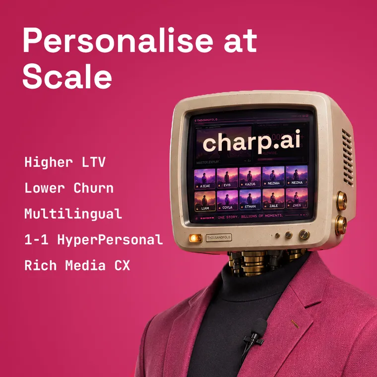 Charp.ai, the retention engine — a CRT-headed personalisation operator