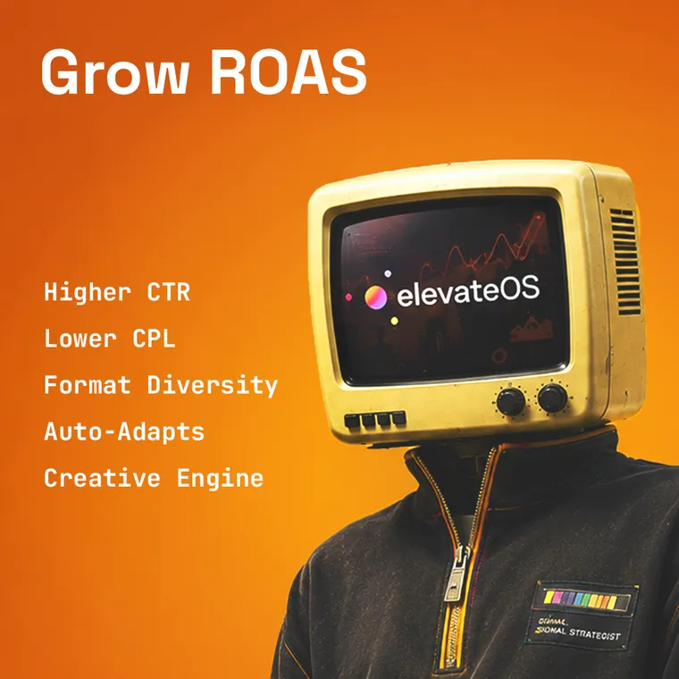 ElevateOS, the acquisition engine — a CRT-headed signal operator